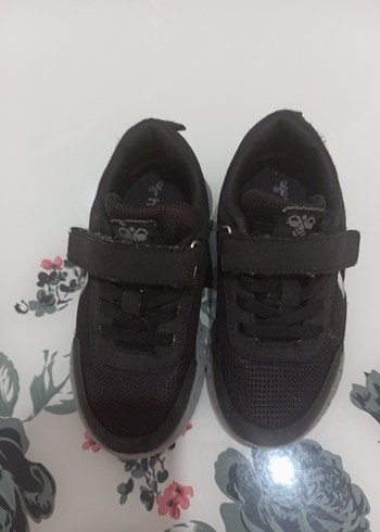 unisex Çocuk Siyah Cırtlı Spor Ayakkabı