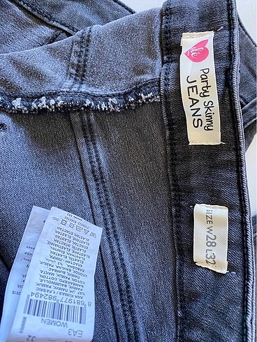 28 Beden siyah Renk Koton Yüksek Bel Siyah Pantalon
