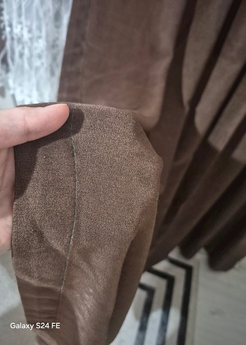 Kahverengi Fon Perde (2 adet) - Görsel 3