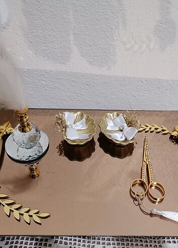 Beden altın Renk Söz Nişan Tepsisi