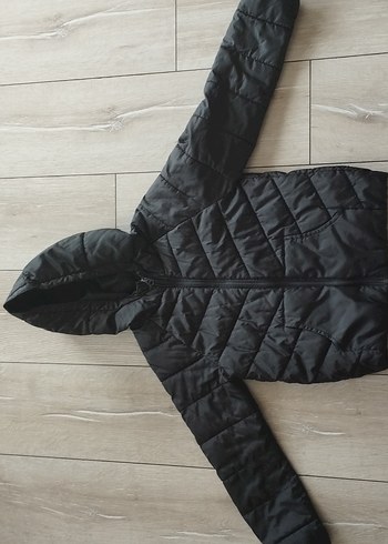 Zara Siyah Kapüşonlu  Mont - Görsel 2