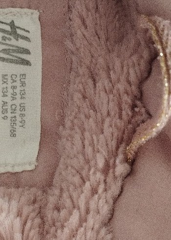 Kız Çocuk Bej Kürklü H&M Kapüşonlu Mont - Görsel 4