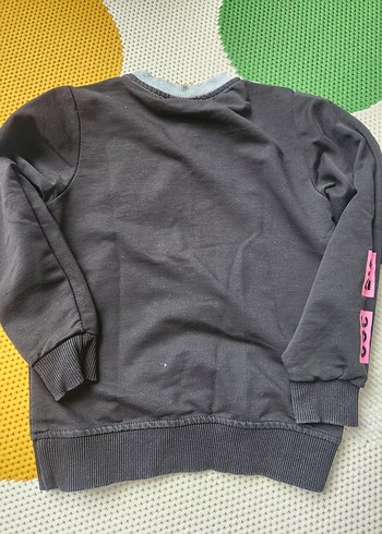 6 Yaş Beden siyah Renk Kız Çocuk Siyah Piliseli ispanyol Paça pantolon ve sweatshirt