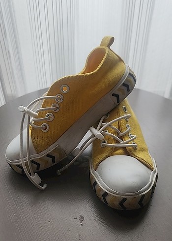 Sarı Bağcıklı cocuk Spor Ayakkabı - Görsel 2