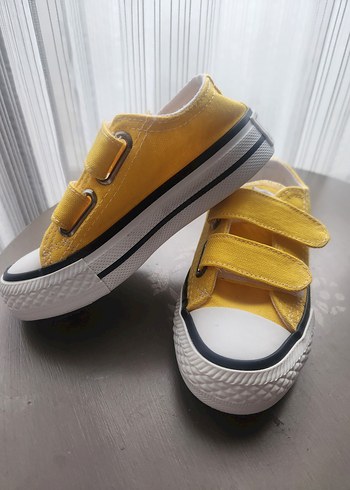 Kız Çocuk Sarı Cırt Cırtlı Spor Ayakkabı - Görsel 3