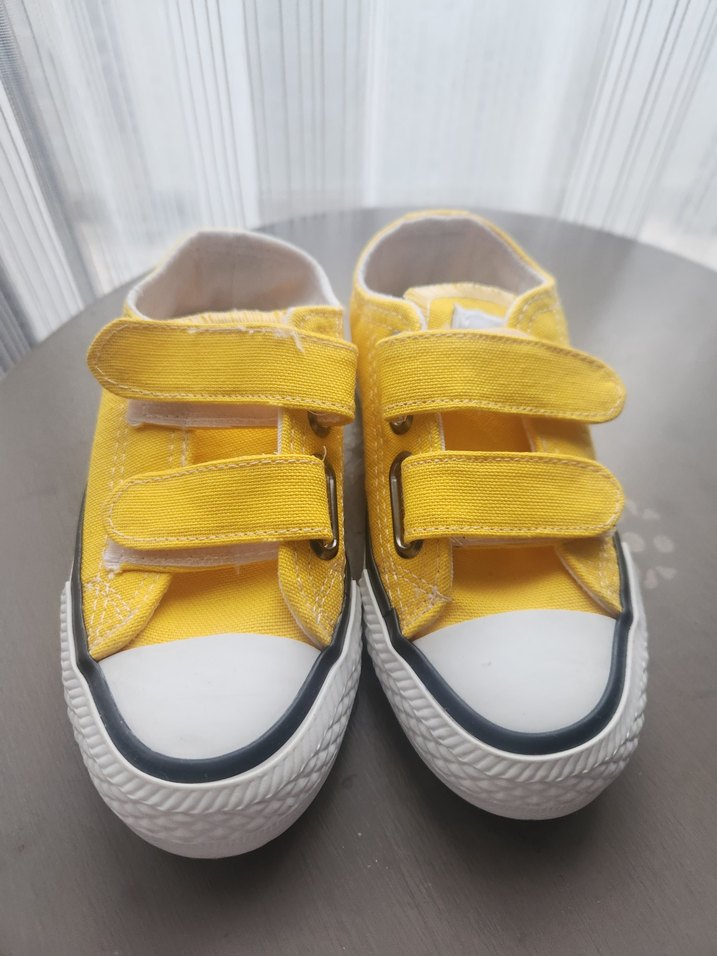 Kız Çocuk Sarı Cırt Cırtlı Spor Ayakkabı - Görsel 2