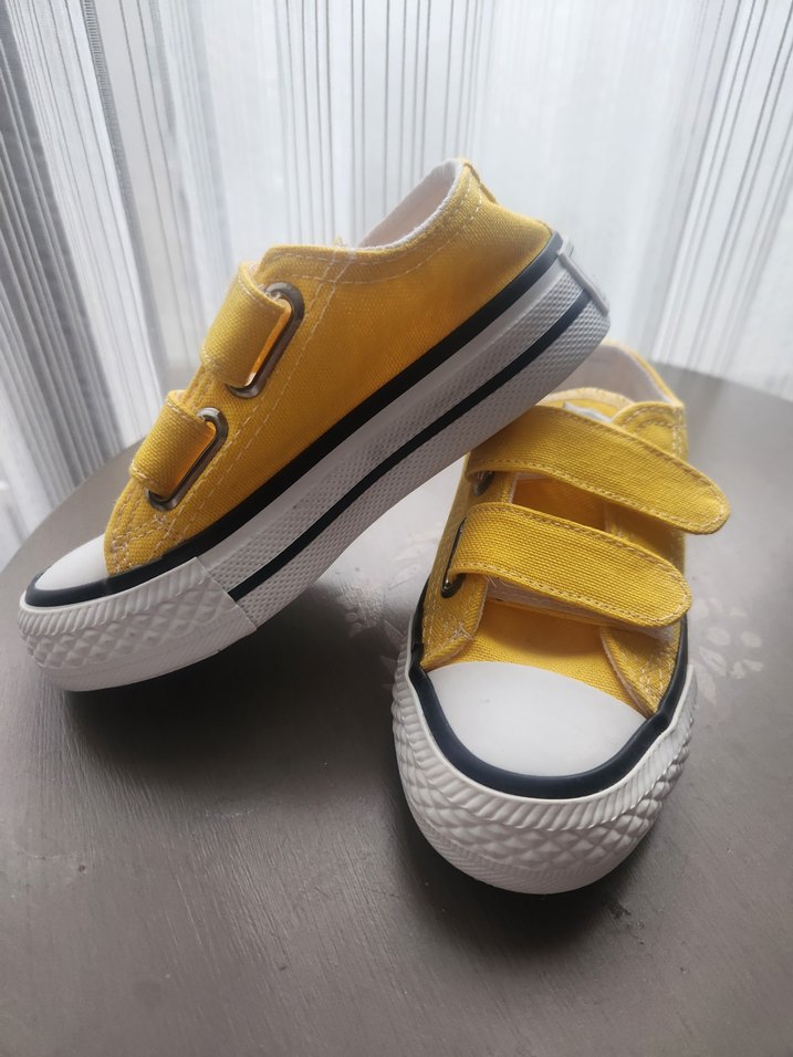 Kız Çocuk Sarı Cırt Cırtlı Spor Ayakkabı - Görsel 3