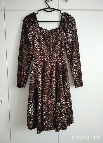 Leopar elbise 