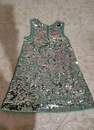 6 Yaş Beden turkuaz Renk H&M payetli abiye elbise 6yaş 116 cm