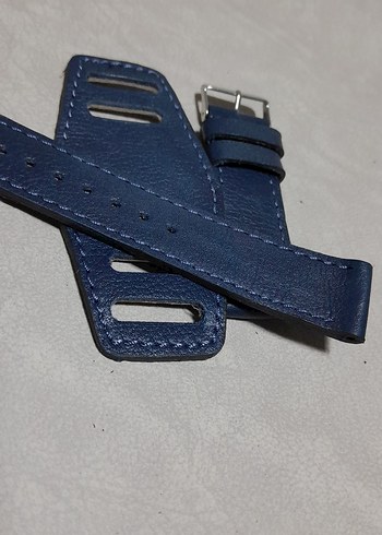 22 mm lacivert deri saat kordonu gerçek deridir - Görsel 4