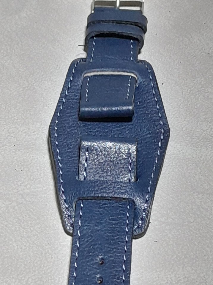 22 mm lacivert deri saat kordonu gerçek deridir - Görsel 2