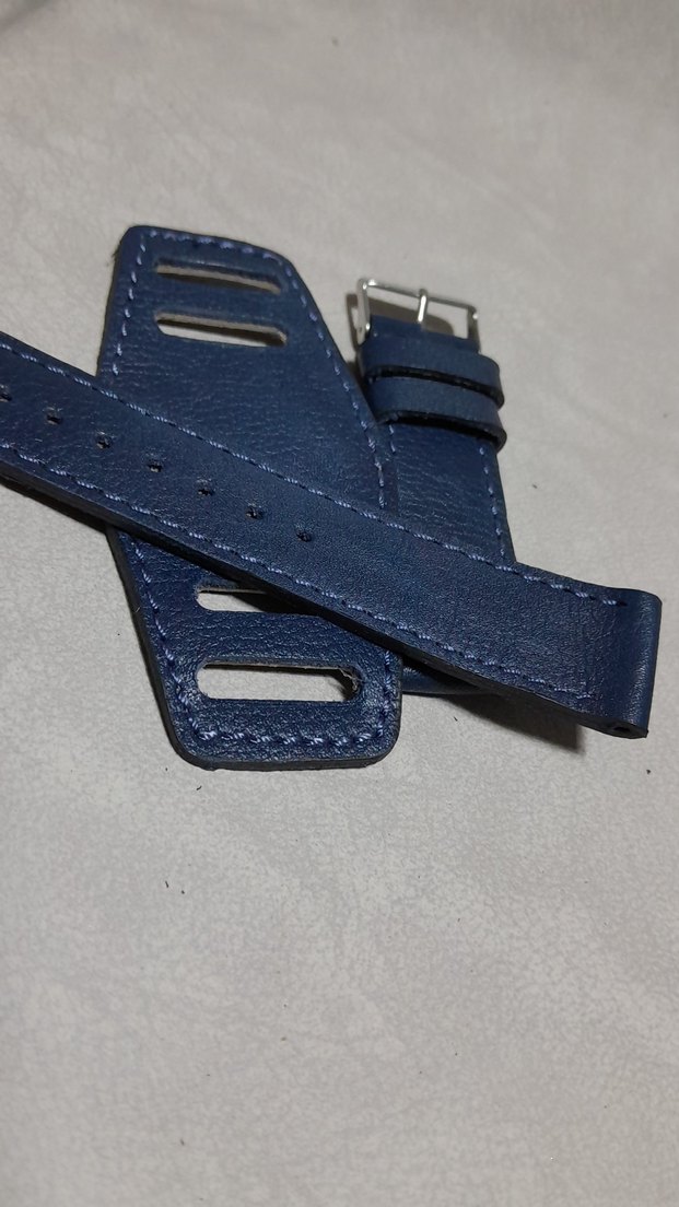 22 mm lacivert deri saat kordonu gerçek deridir - Görsel 4