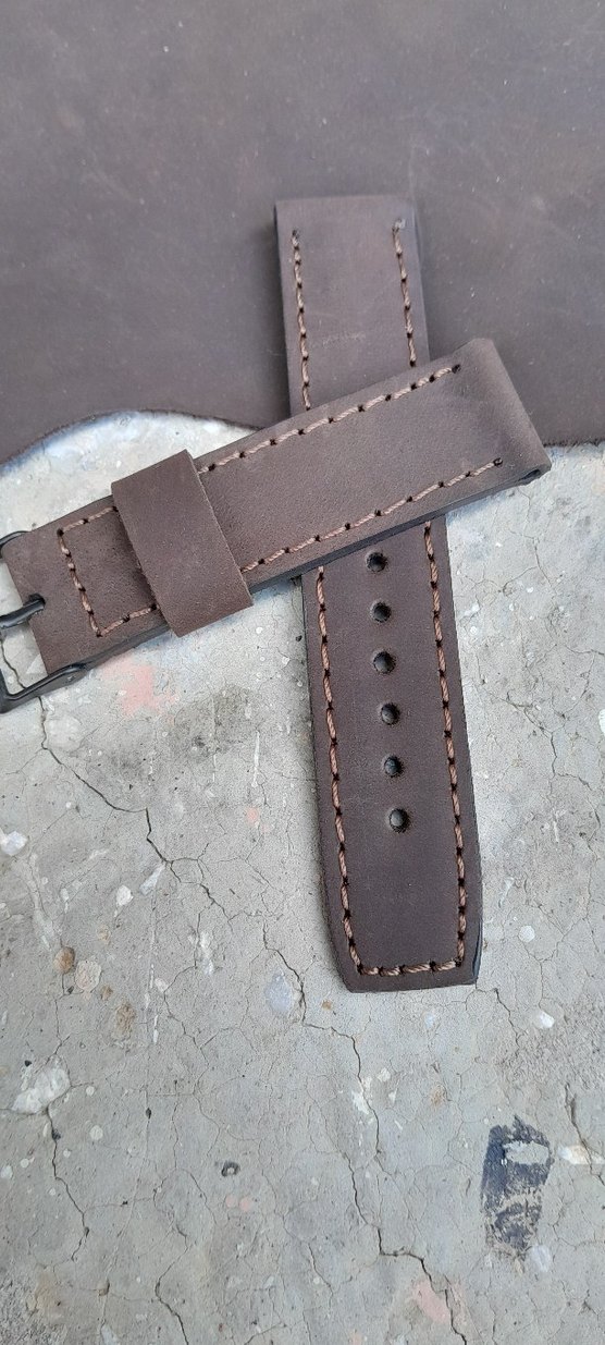 Koyu Kahverengi  Erkek Saat Kayışı fossil  4656 model  uyumludur - Görsel 4