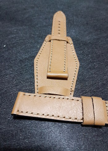 Bej Klasik Biker Erkek Saat Kordonu - Görsel 6