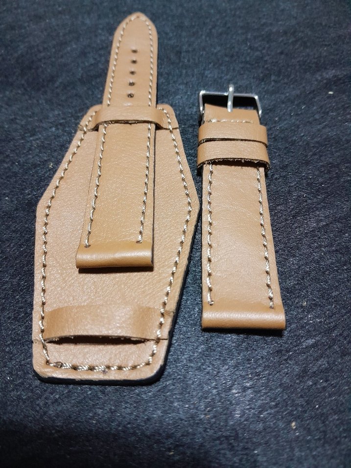 Bej Klasik Biker Erkek Saat Kordonu - Görsel 5