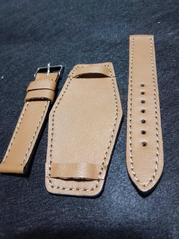 Bej Klasik Biker Erkek Saat Kordonu - Görsel 3