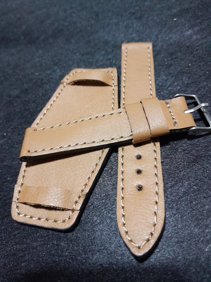 Bej Klasik Biker Erkek Saat Kordonu - Görsel 2