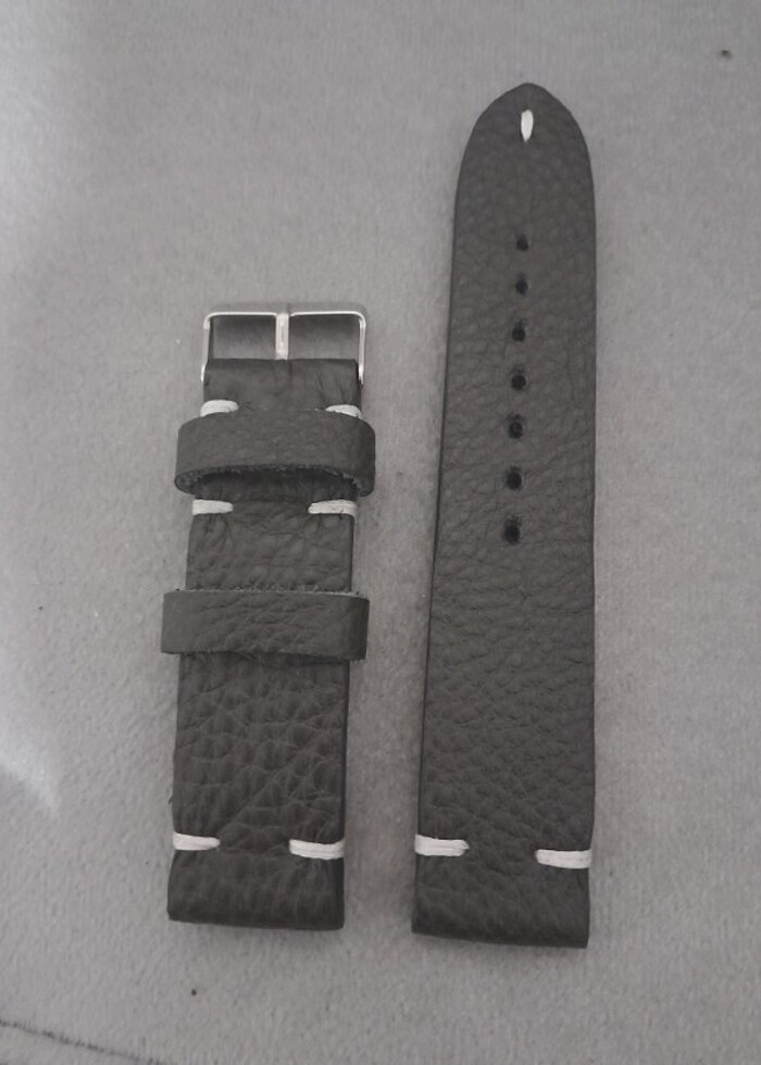 22 mm siyah  özel üretim saat kordonu  - Görsel 2