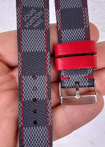 Louis Vuitton gri saat kordonu 