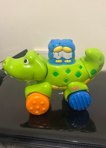 Renkli Tekerlekli Timsah Oyuncak - Görsel 3