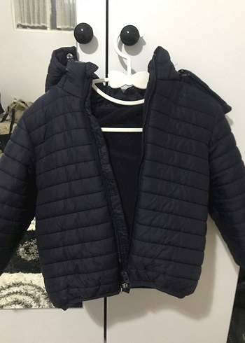 Fermuarlı Koyu Gri Erkek Çocuk Mont