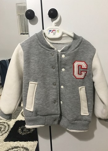 Gri Erkek Çocuk Düğmeli Ceket