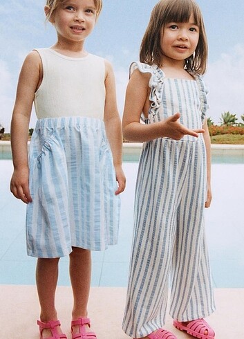 24-36 Ay Beden Zara Çizgili Tulum 