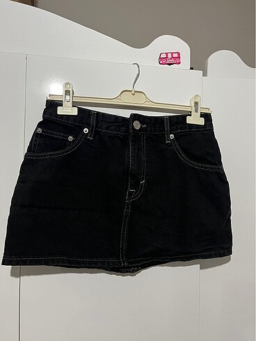 m Beden siyah Renk Pull&bear mini kot etek