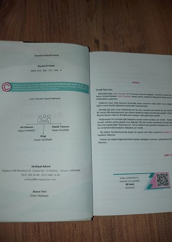 Beden Renk TYT-AYT Biyoloji El Kitabı - Limit Yayınları
