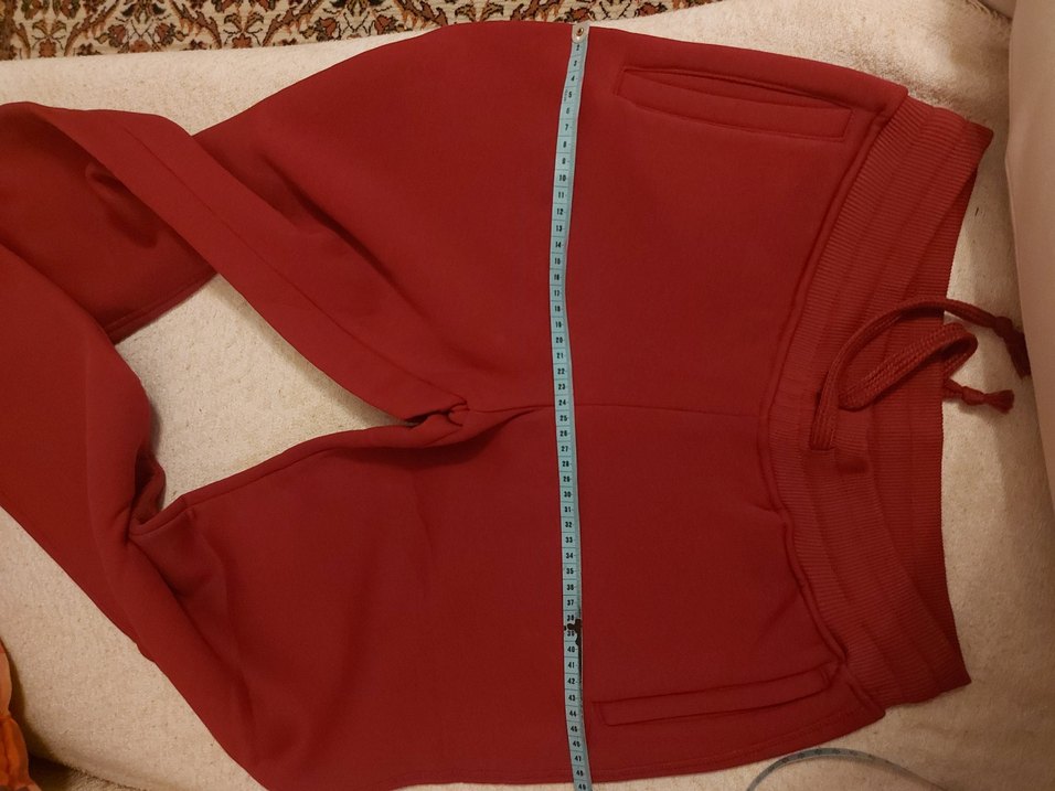 Fermuarlı Kırmızı Hamile Eşofman Altı - Görsel 3