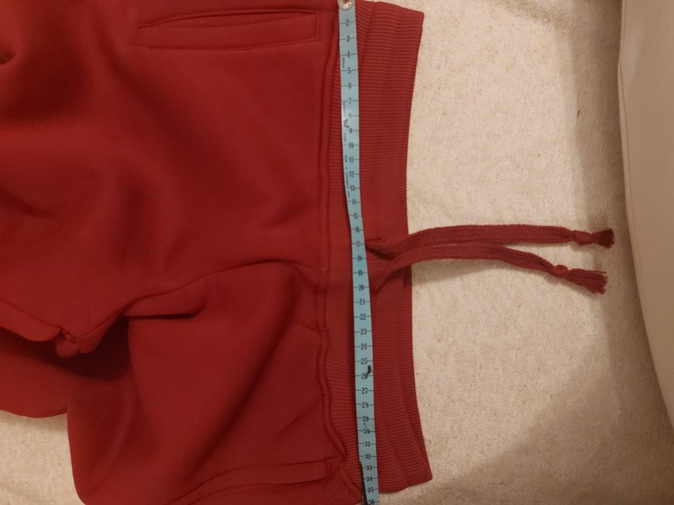 Fermuarlı Kırmızı Hamile Eşofman Altı - Görsel 2