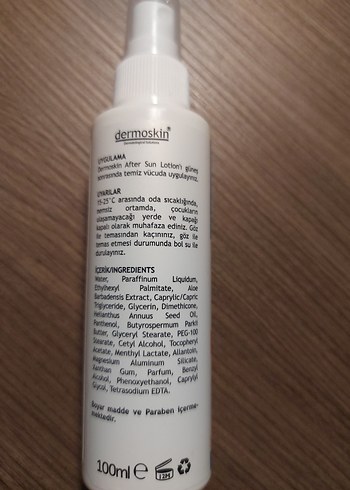 Dermoskin After Sun Yüz ve Vücut Nemlendirici 100ml - Görsel 4