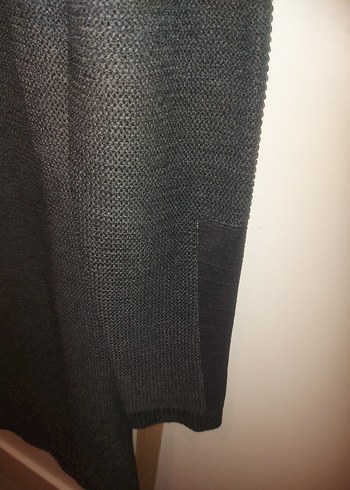 Düğmeli Gri Kadın Hırka - Görsel 8