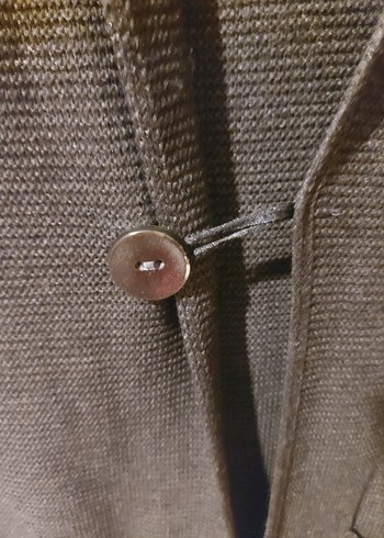 Düğmeli Gri Kadın Hırka - Görsel 4