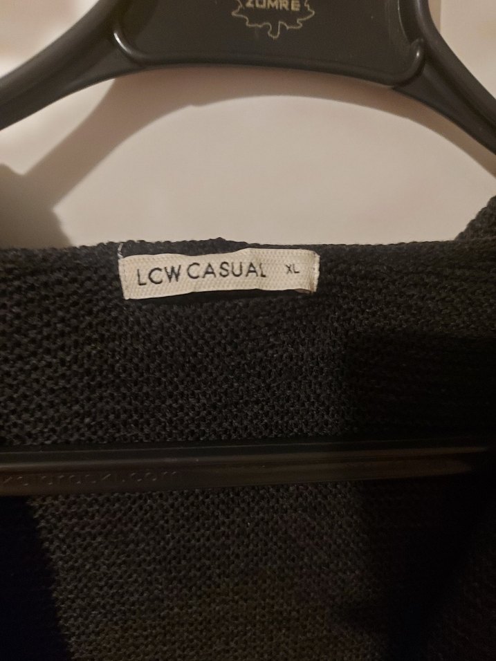 Düğmeli Gri Kadın Hırka - Görsel 3