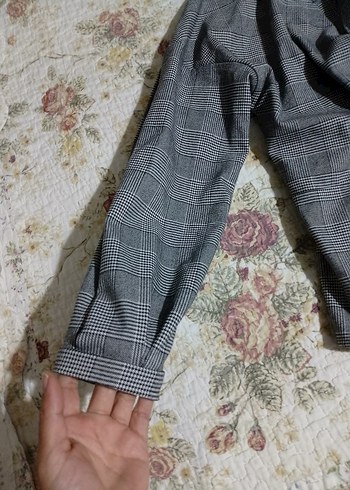 Diğer Gri Düğmeli Kadın Mini ceket
