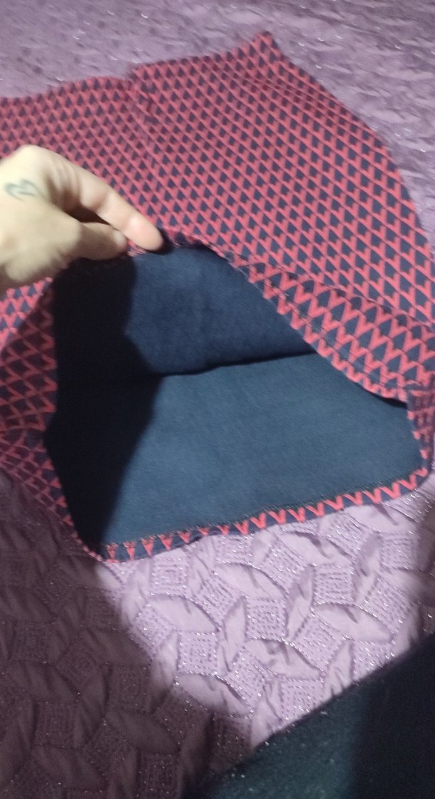 Kırmızı Desenli Midi Büzgülü Kadın Etek - Görsel 2