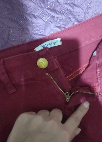 Düğmeli Mor Mini Etek - Görsel 3