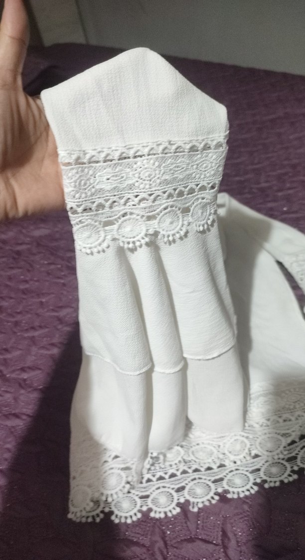 Dantel Detaylı Beyaz Pamuklu Kadın Bluz - Görsel 2