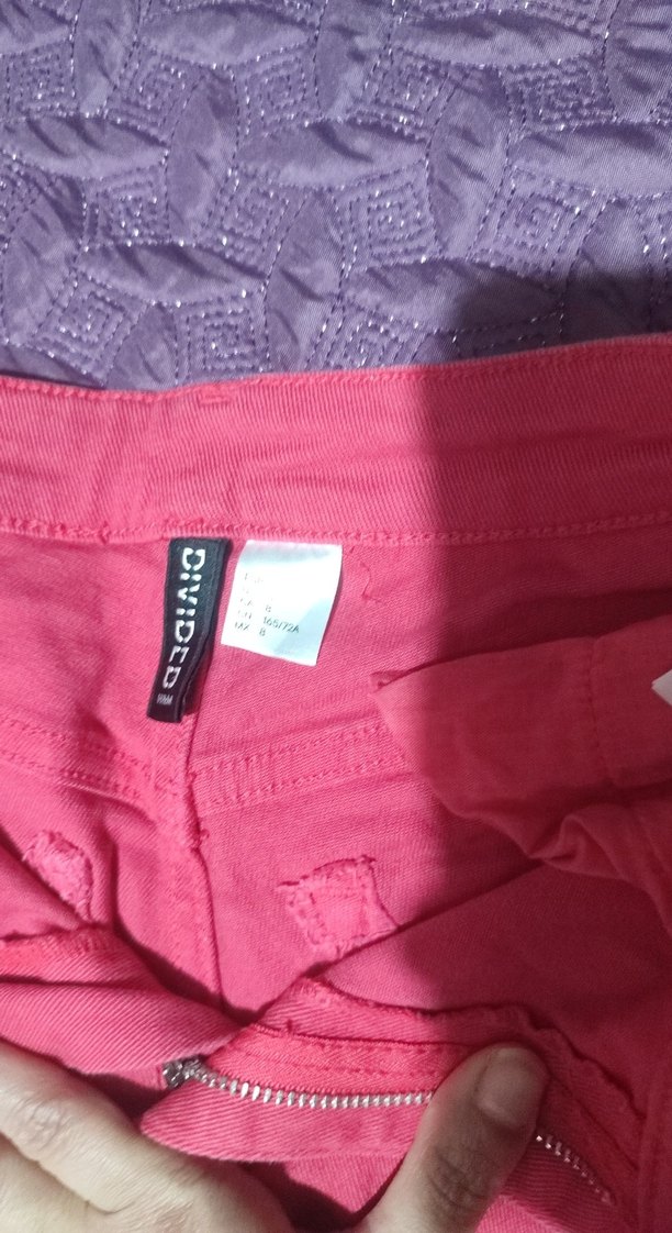 Kadın Pembe Mini Kot Şort - Görsel 2