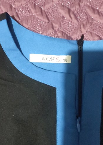 V Yaka Siyah Kadın Kalem Elbise - Görsel 3