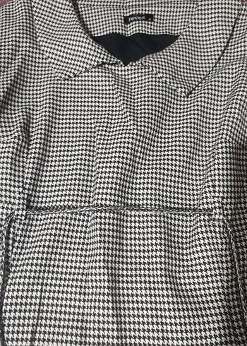 Gri Düğmeli Kadın Midi  Elbise - Görsel 2