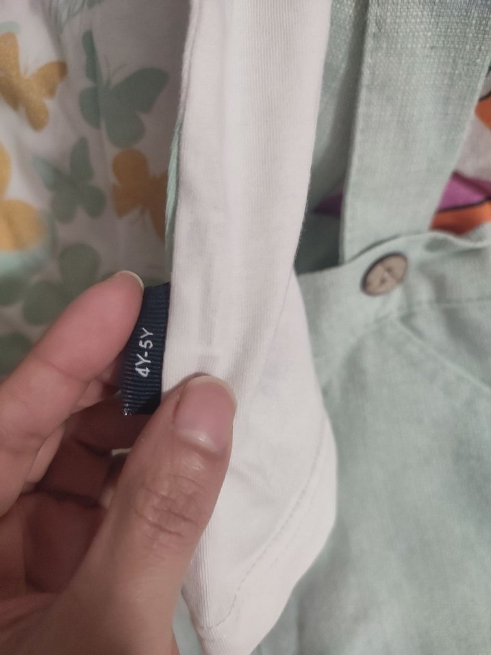 Çok Renkli Düğmeli Kız Salopet - Görsel 3