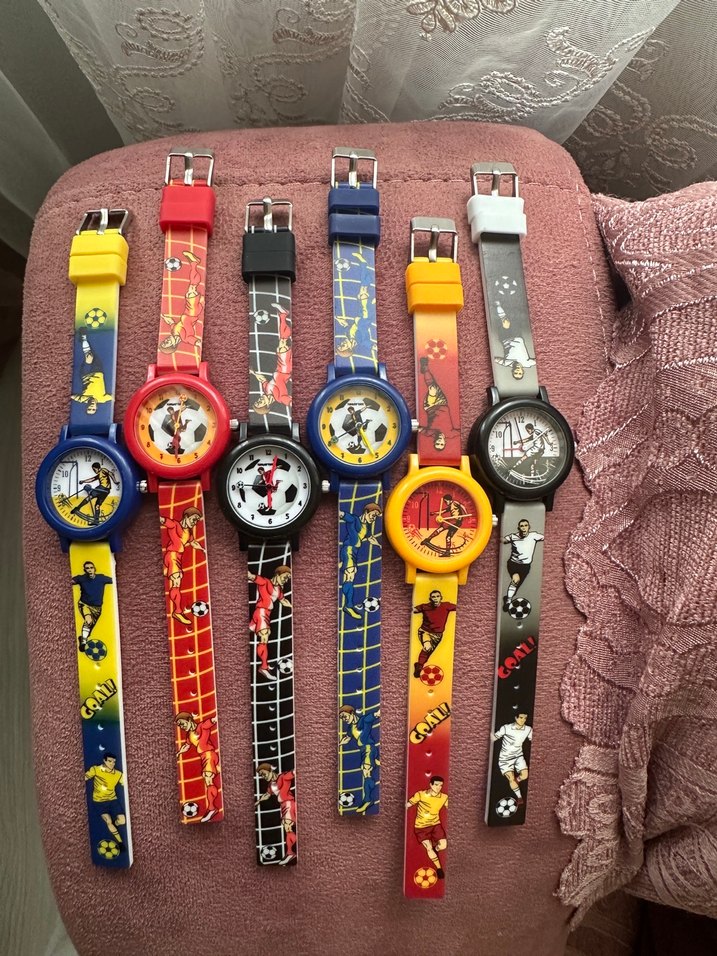 Renkli Erkek Çocuk Spor Temalı Velcro Saatler - Görsel 2