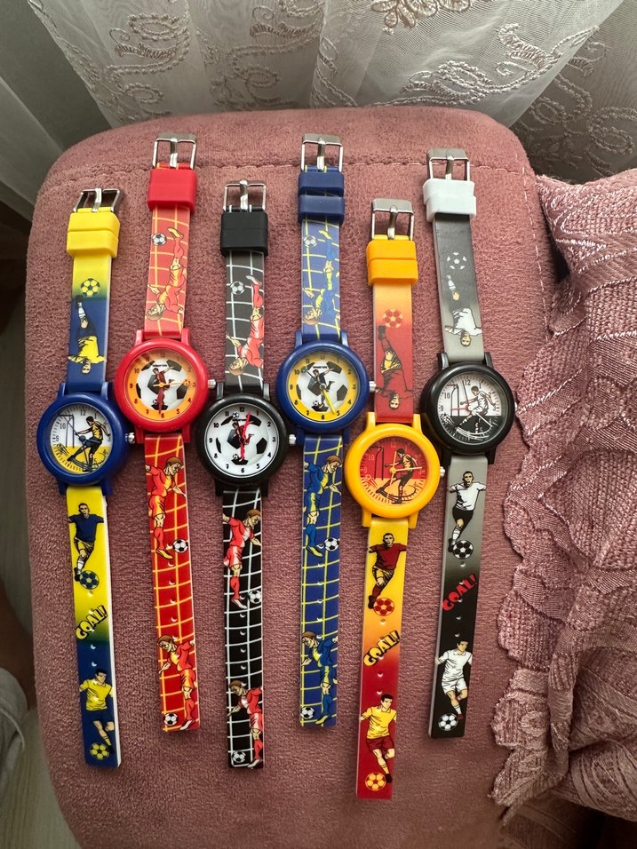 Renkli Erkek Çocuk Spor Temalı Velcro Saatler - Görsel 4