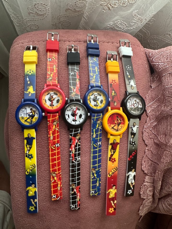 Renkli Erkek Çocuk Spor Temalı Velcro Saatler - Görsel 5
