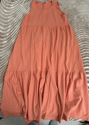 Baby mom e bebek Pembe Uzun Hamile Elbisesi - Görsel 2