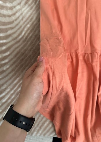 Baby mom e bebek Pembe Uzun Hamile Elbisesi - Görsel 4