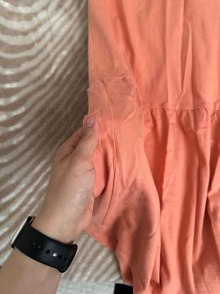 Baby mom e bebek Pembe Uzun Hamile Elbisesi - Görsel 4