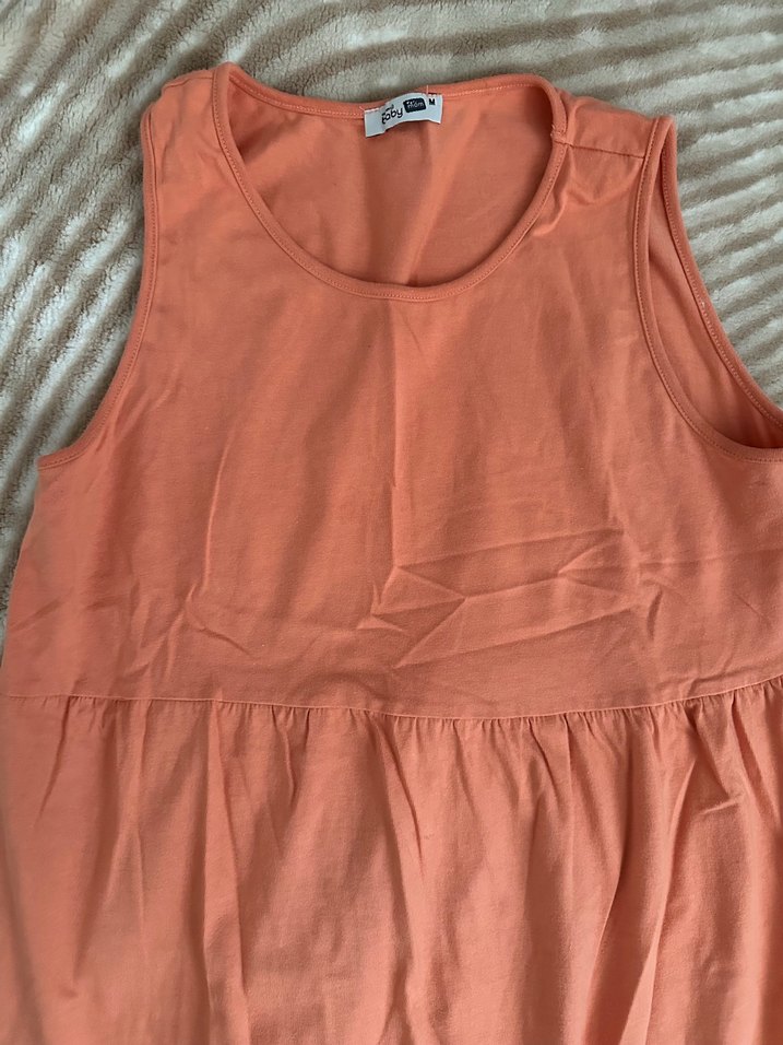 Baby mom e bebek Pembe Uzun Hamile Elbisesi - Görsel 3